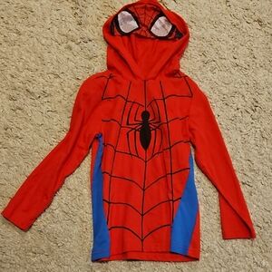 Marvel Red and Blue Spider-Man Hooded Shirt Children's 5